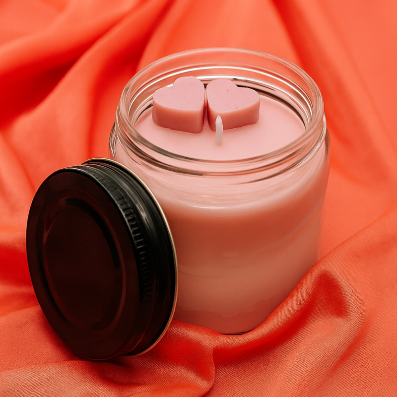 ❤️ Crimson Hearts – Romantic Vanilla Scented Candle